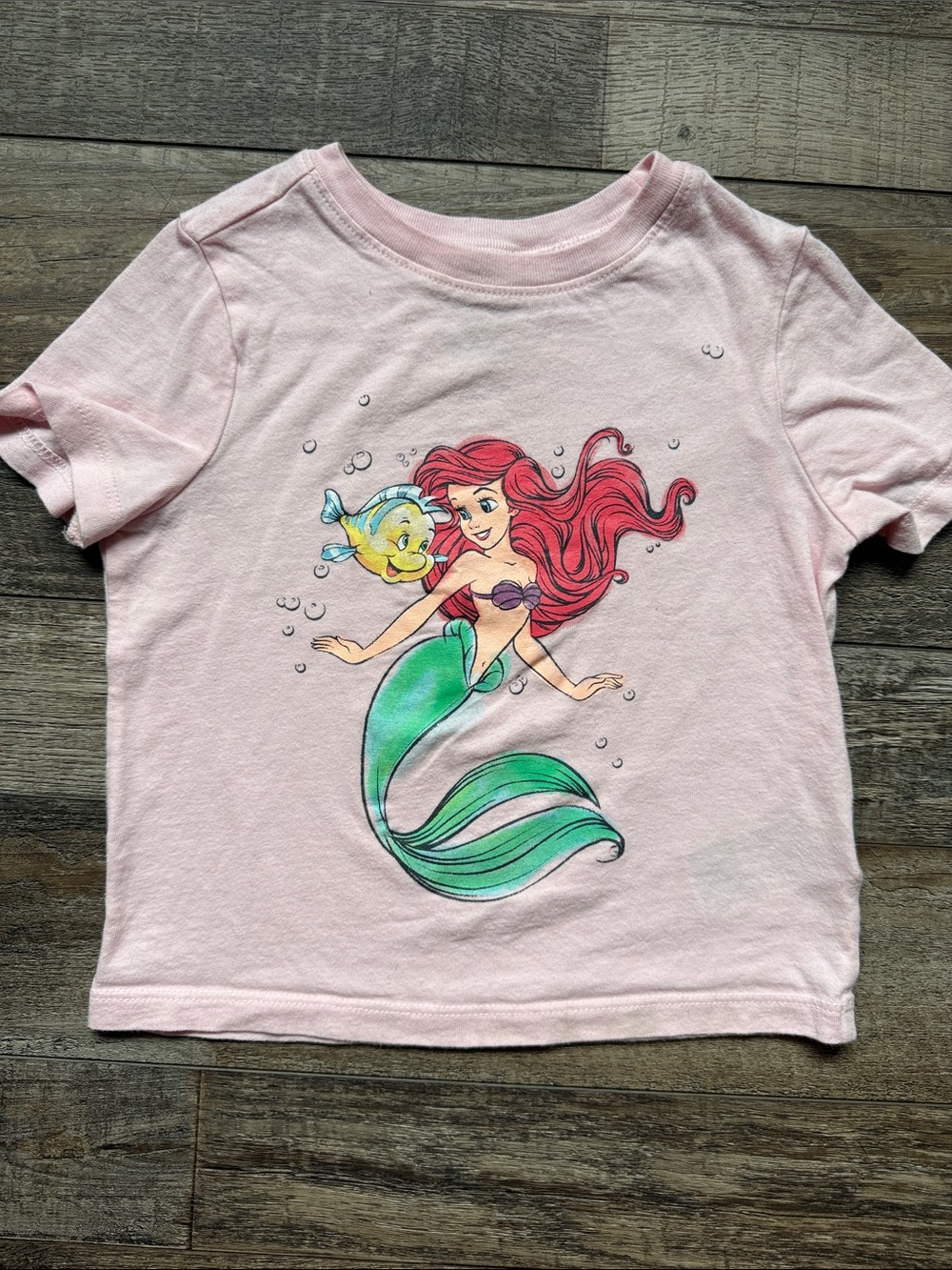 Disney Pink Ariel & Flounder Short Sleeve Tee